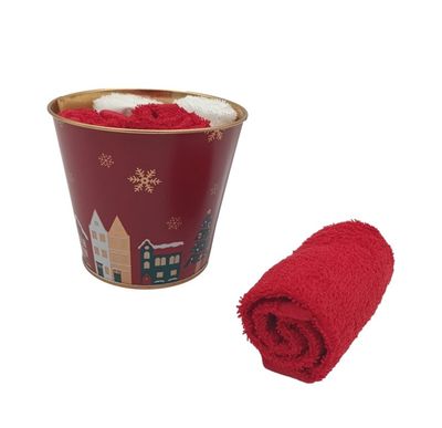 Σετ 6 τεμ Λαβέτες &amp; Μεταλλικό Καλάθι 23995G-2 - Ilis Home