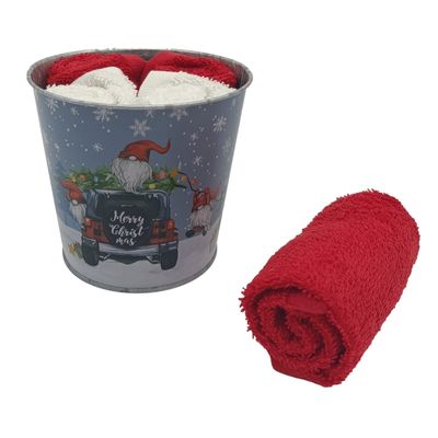 Σετ 6 τεμ Λαβέτες &amp; Μεταλλικό Καλάθι 23995G-4 - Ilis Home