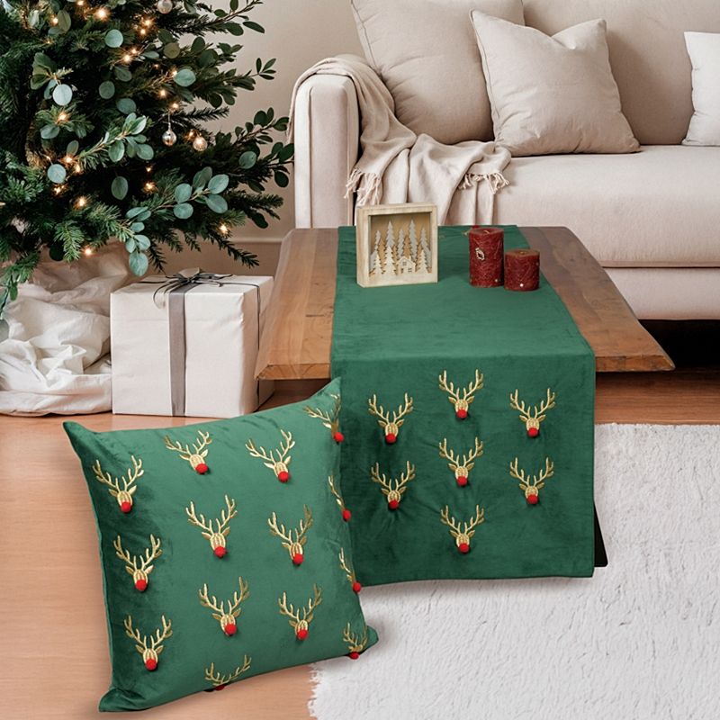 Τραβέρσα 40Χ170 εκ. Κέντημα 90103 Πράσινο - Ilis Home