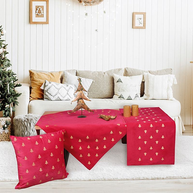 Καρέ 85Χ85 εκ. Κέντημα 90102 Κόκκινο - Ilis Home