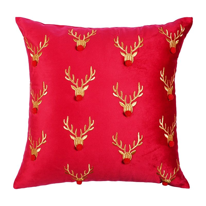 Μαξιλαροθήκη Φιγούρας Κέντημα 90103 Κόκκινο - Ilis Home