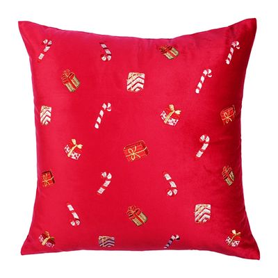 Μαξιλαροθήκη Φιγούρας Κέντημα 90105 Κόκκινο - Ilis Home
