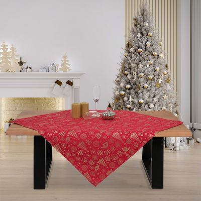 Καρέ Lurex 85Χ85 εκ. Μάρία Κόκκινο - Ilis Home