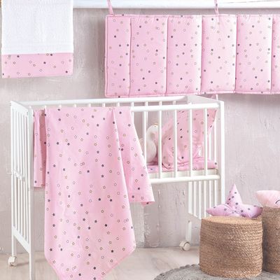 Σετ Προίκας Κούνιας 5 τεμ. Blaze Ροζ - Rythmos