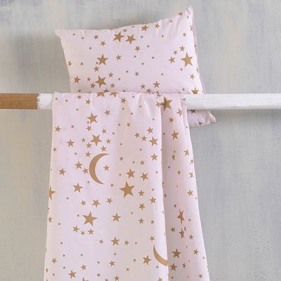 Σετ Προίκας Κούνιας 5 τεμ. Moonlight Ροζ - Rythmos