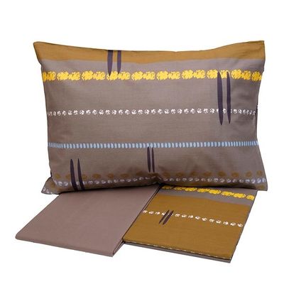 Σετ Σεντόνια Υπέρδιπλα 2021 Brown Βαμβάκι 100% - Sunshine
