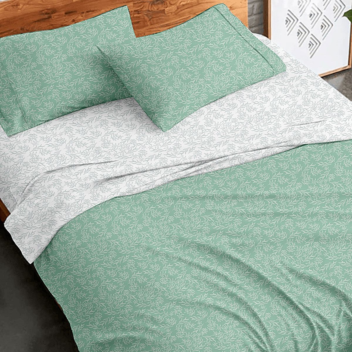 Σετ Σεντόνια Διπλά Φανέλα 200Χ260 εκ. 2052 Aqua - Sunshine