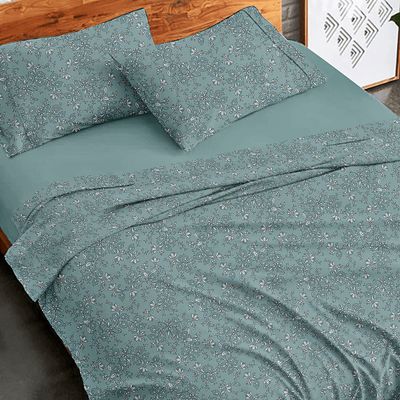 Σετ Σεντόνια Υπέρδιπλα Φανέλα 230Χ250 εκ. 928 Aqua - Sunshine