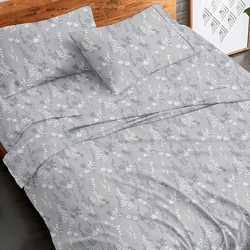 Σετ Σεντόνια Υπέρδιπλα Φανέλα 230Χ250 εκ. 2060 Gray - Sunshine