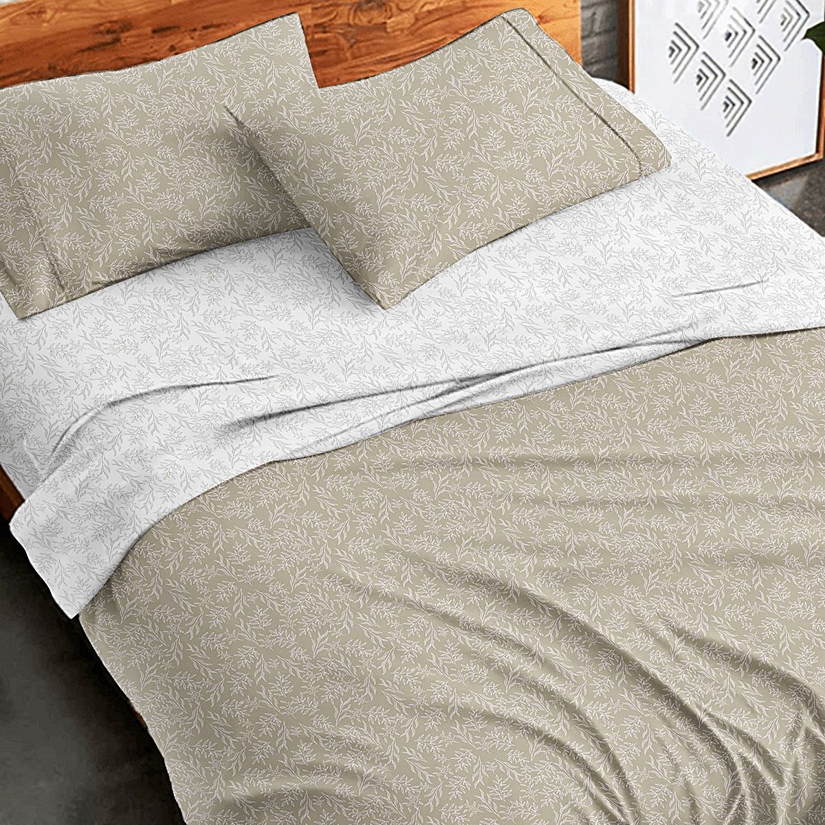 Σετ Σεντόνια Υπέρδιπλα Φανέλα 230Χ250 εκ. 2052 Beige - Sunshine