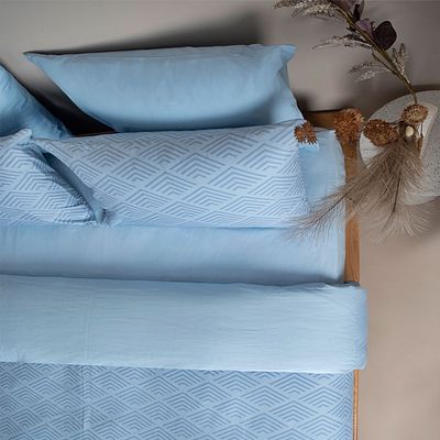 Σετ Σεντόνια Υπέρδιπλα 235Χ270 εκ. CF 2048 Blue - Sunshine