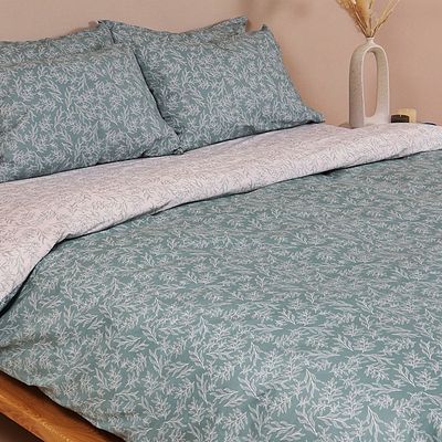 Παπλωματοθήκη Διπλή 200Χ250 εκ. Cotton Feelings 2052 Aqua - Sunshine