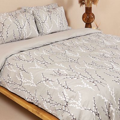 Παπλωματοθήκη Διπλή 200Χ250 εκ. Cotton Feelings 2054 Gray - Sunshine Παπλωματοθήκη Διπλή 200Χ250 εκ. Cotton Feelings 2054 Gray - Sunshine