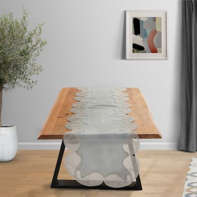 Τραβέρσα 40Χ170 εκ. τ. Λινό Δαντέλα Effie Gray - Ilis Home Τραβέρσα 40Χ170 εκ. τ. Λινό Δαντέλα Effie Gray - Ilis Home