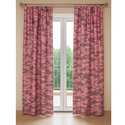 Κουρτίνα με Τρέσα Ζακάρ Βελουτέ 270Χ280 εκ. 6090-10 Ροδί