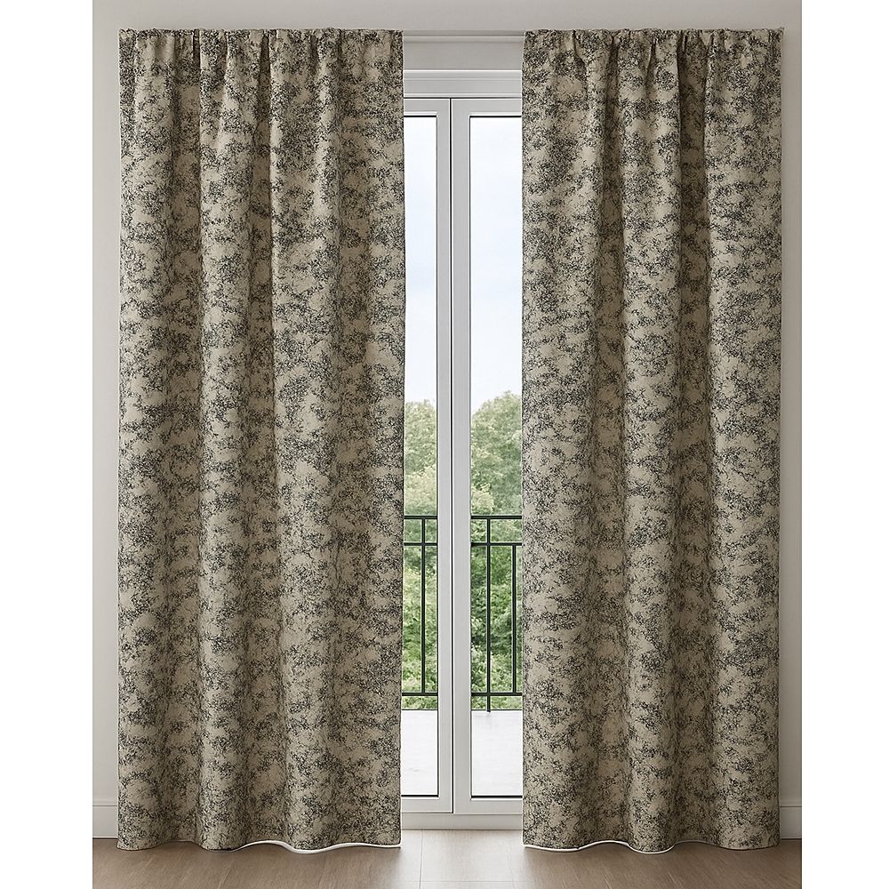 Κουρτίνα με Τρέσα Ζακάρ Βελουτέ 270Χ280 εκ. 6090-11 Μπεζ