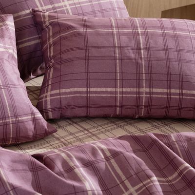 Μαξιλαροθήκες Ζευγάρι Cotton Feelings 2066 Mauve - Sunshine