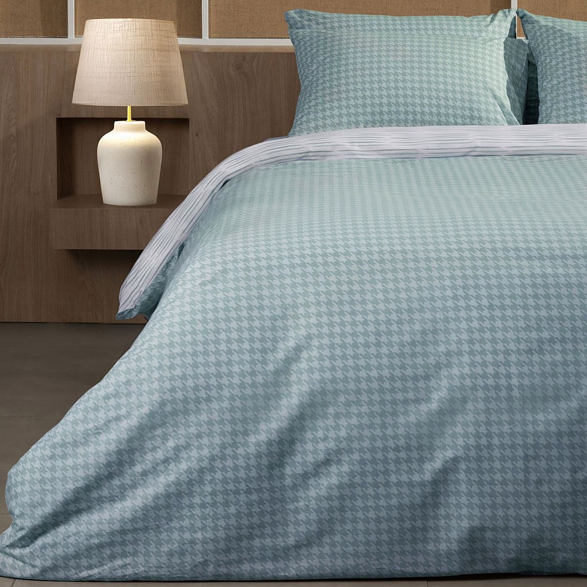 Σετ Σεντόνια Μονά Cotton Feeling 2064 Aqua - Sunshine