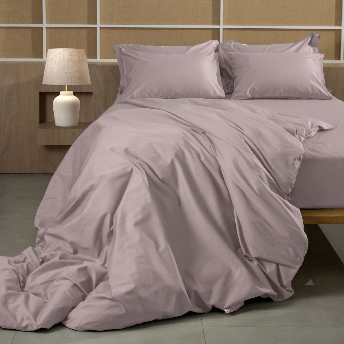 Σετ Σεντόνια Υπέρδιπλα Βαμβακοσατέν 100% Omnia Powder - Sunshine