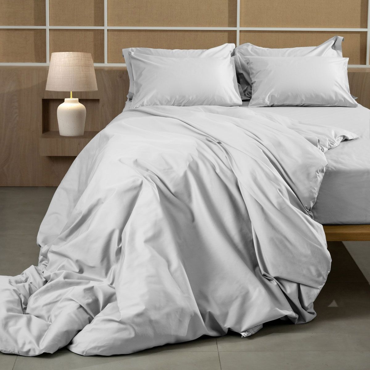 Παπλωματοθήκη Υπέρδιπλη Βαμβακοσατέν 100% Omnia White - Sunshine