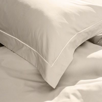 Μαξιλαροθήκες Ζευγάρι Βαμβακοσατέν 100% Omnia Beige - Sunshine