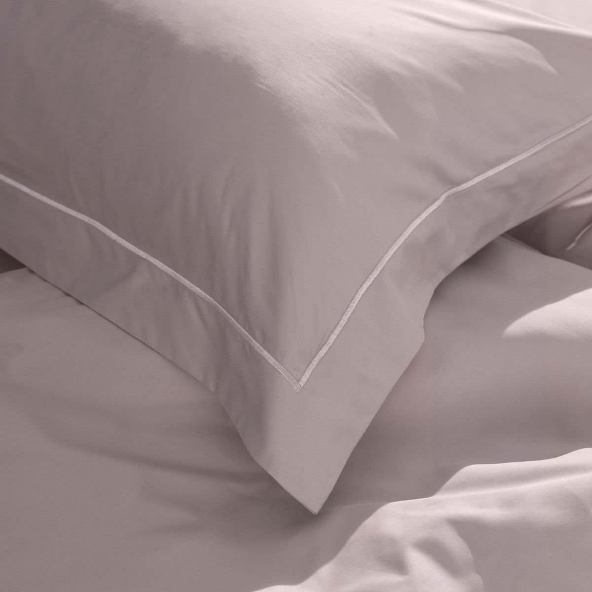 Μαξιλαροθήκες Ζευγάρι Βαμβακοσατέν 100% Omnia Powder - Sunshine