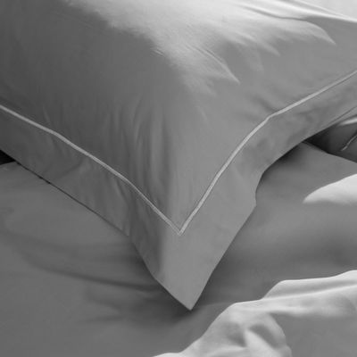 Μαξιλαροθήκες Ζευγάρι Βαμβακοσατέν 100% Omnia Gray - Sunshine