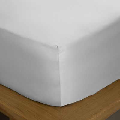 Κατωσέντονο Λάστιχο Υπέρδιπλο 160Χ200+40 εκ. Βαμβακοσατέν 100% Omnia White - Sunshine