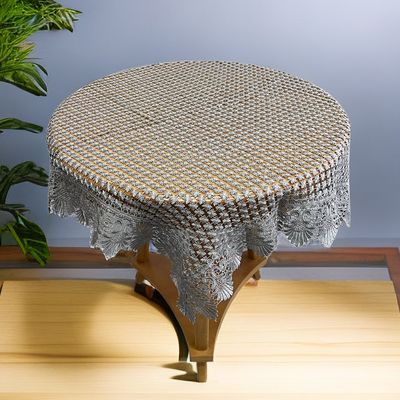 Τραπεζοκαρέ 140Χ140 εκ. Δαντέλα 185 Γκρι