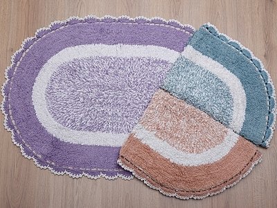 Πλεχτό Πατάκι Μπάνιου Λιλά 60Χ90 εκ.