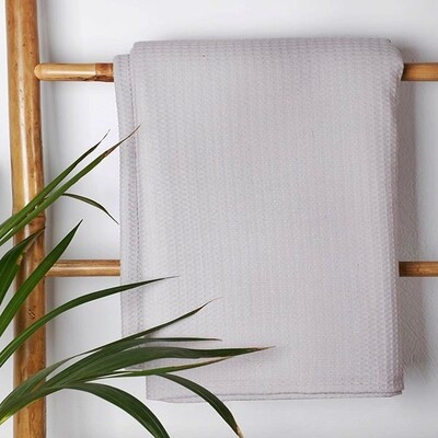 Κουβέρτα Πικέ Γίγας 240Χ260 εκ. Cotton 100% Ανοιχτό Γκρι