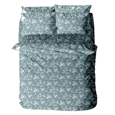 Σετ Σεντόνια Υπέρδιπλα με Λάστιχο Menta 480 Blue - Sunshine