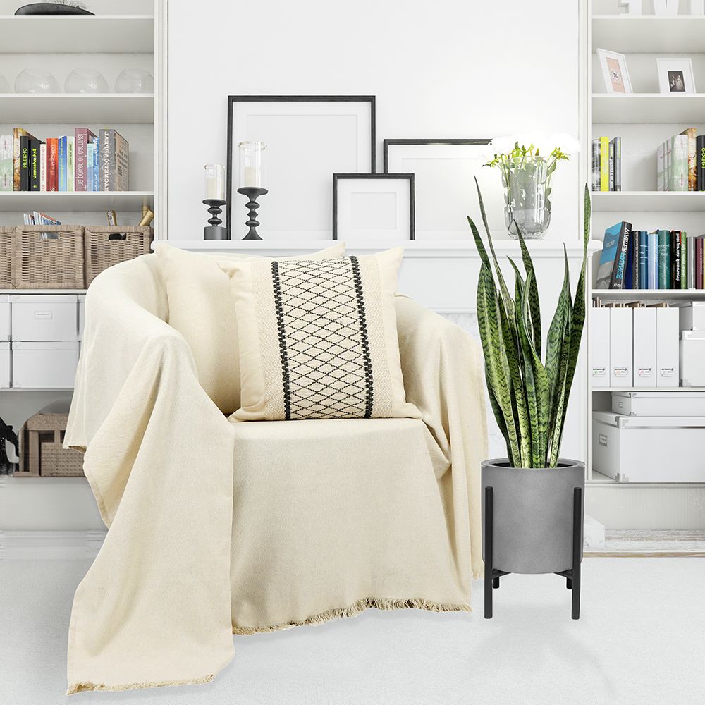 Ριχτάρι Τριθέσιο Βαμβακερό 4802 Εκρού - Ilis Home