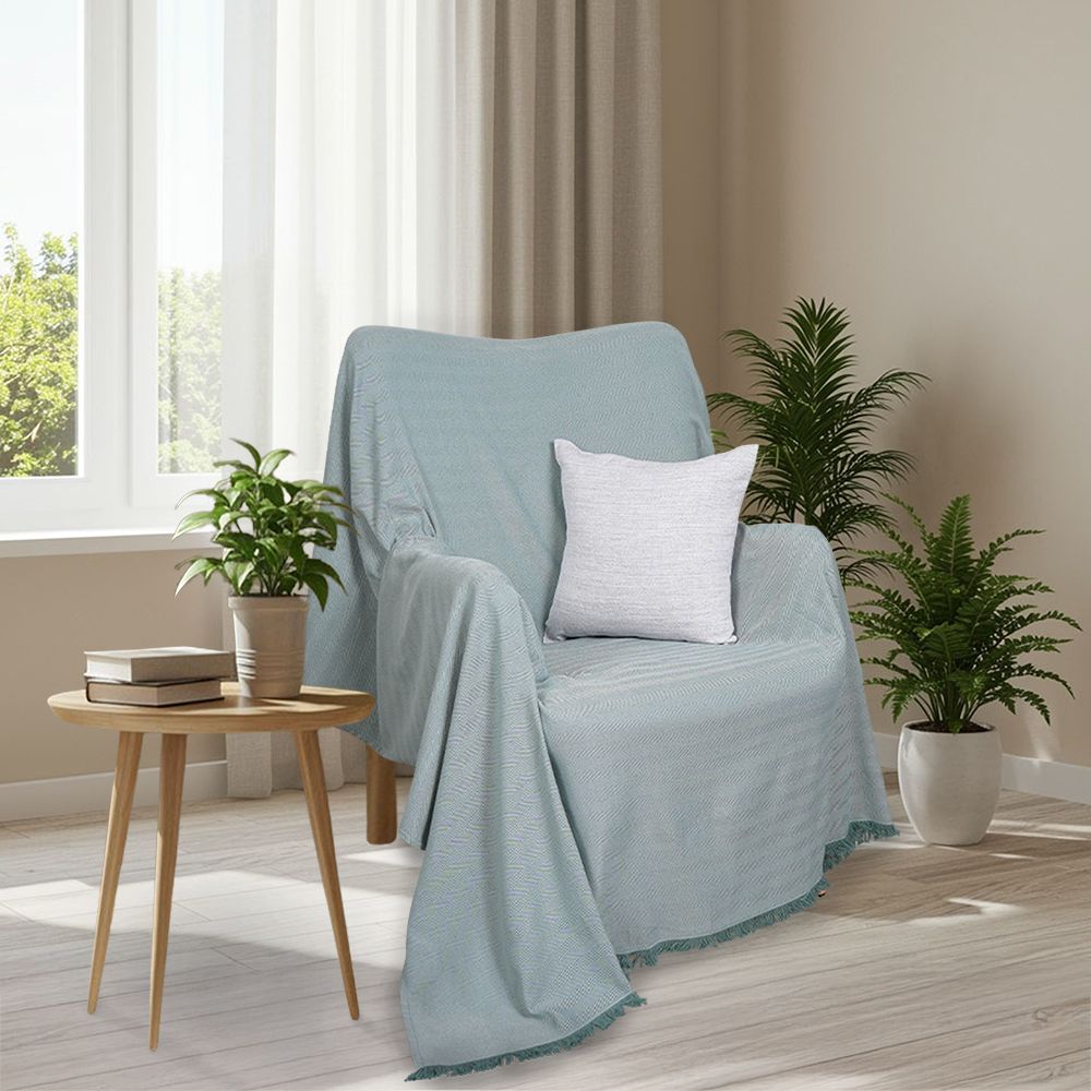 Ριχτάρι Τριθέσιο Βαμβακερό 4802 Πετρόλ - Ilis Home