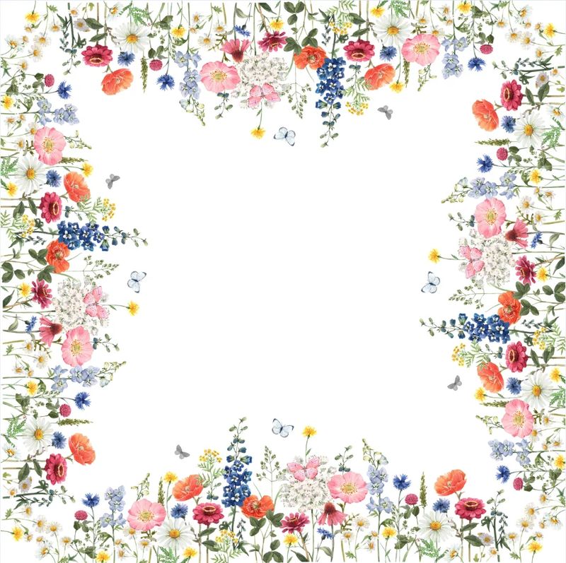 Καρέ Αλέκιαστο Τυπωτό Des 05 Ανθάκια