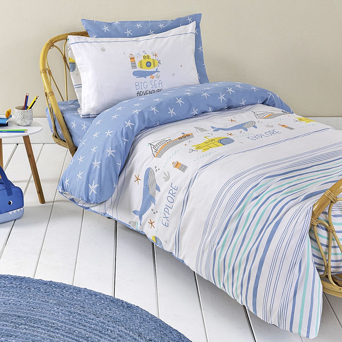 Σετ Σεντόνια Μονά με Λάστιχο Sea Adventure - Nima Home