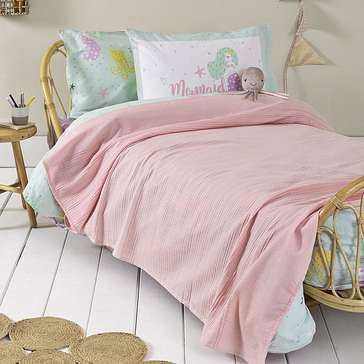 Κουβέρτα Πικέ Μονή Dune Pink - Nima Home