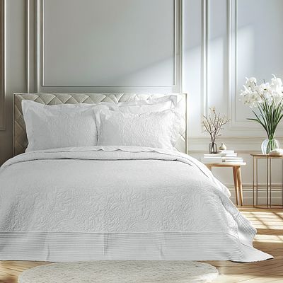 Σετ 3 τεμ. Κουβερλί Γίγας Heather White - Nima Home