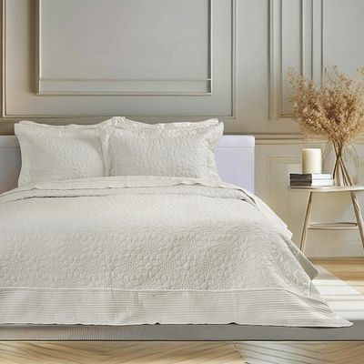 Σετ 3 τεμ. Κουβερλί Γίγας Calla Ivory - Nima Home