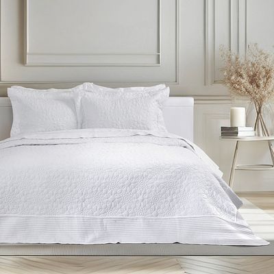 Σετ 3 τεμ. Κουβερλί Γίγας Calla White - Nima Home
