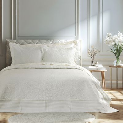 Σετ 3 τεμ. Κουβερλί Γίγας Heather Ivory - Nima Home