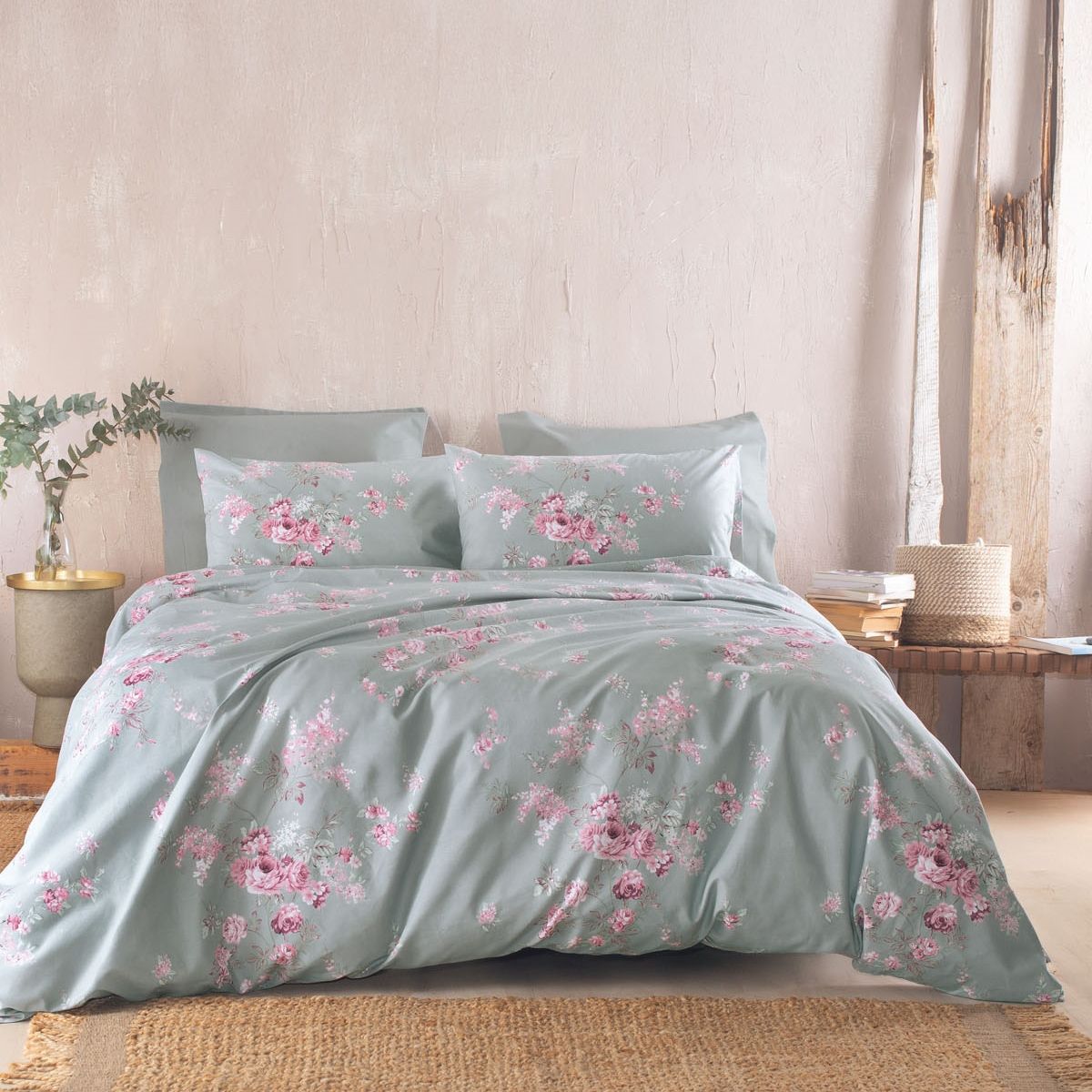 Σετ Σεντόνια Υπέρδιπλα Nova Springtime Πράσινο - Rythmos