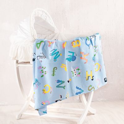 Σεντόνι Λίκνου Letterland Μπλε - Rythmos