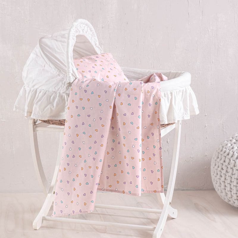 Σεντόνι Λίκνου Tiny Heart Σομόν - Rythmos Σεντόνι Λίκνου Tiny Heart Σομόν - Rythmos