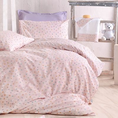 Σετ Κουβερλί Μονό Tiny Heart Σομόν - Rythmos