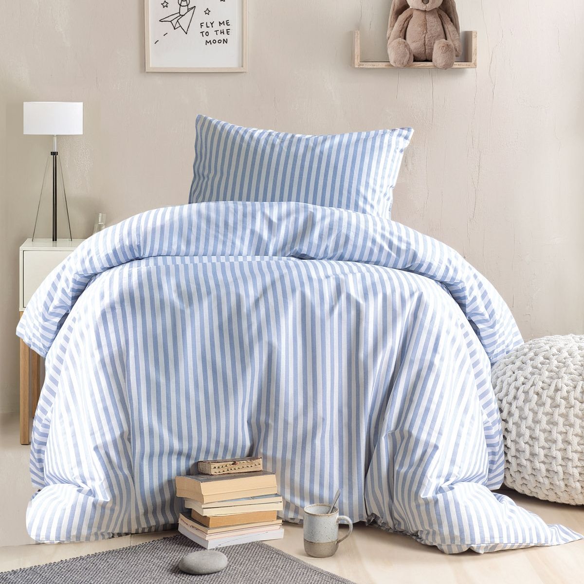 Σετ Πάπλωμα Μονό Eloise Μπλε - Rythmos