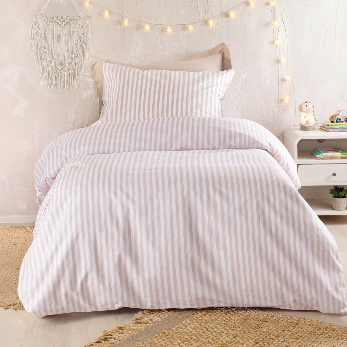 Σετ Παπλωματοθήκη Μονή Eloise Μπεζ - Rythmos