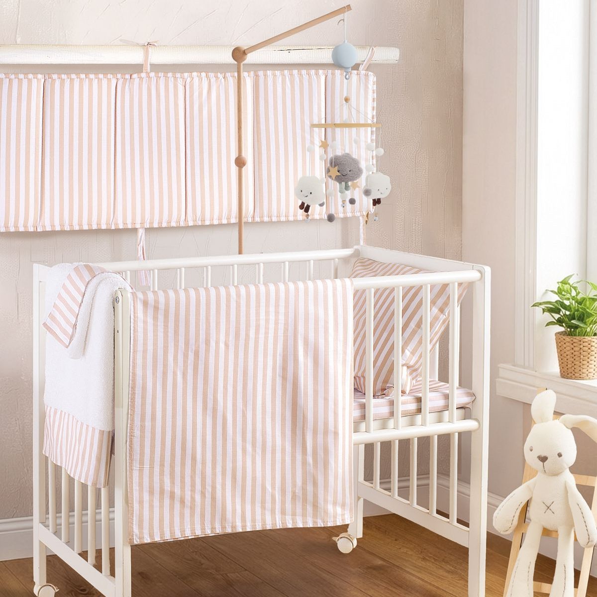 Σετ Παπλωματοθήκη Κούνιας Eloise Μπεζ - Rythmos