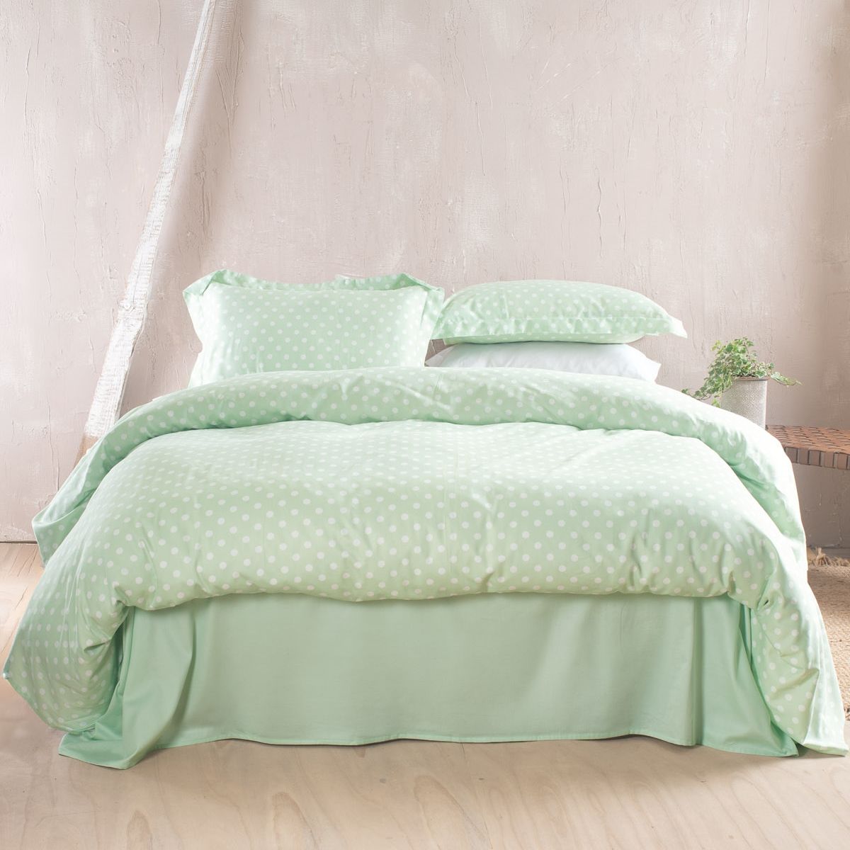 Σετ Σεντόνια Υπέρδιπλα Coquette Μέντα - Βαμβακοσατέν 100% - Rythmos