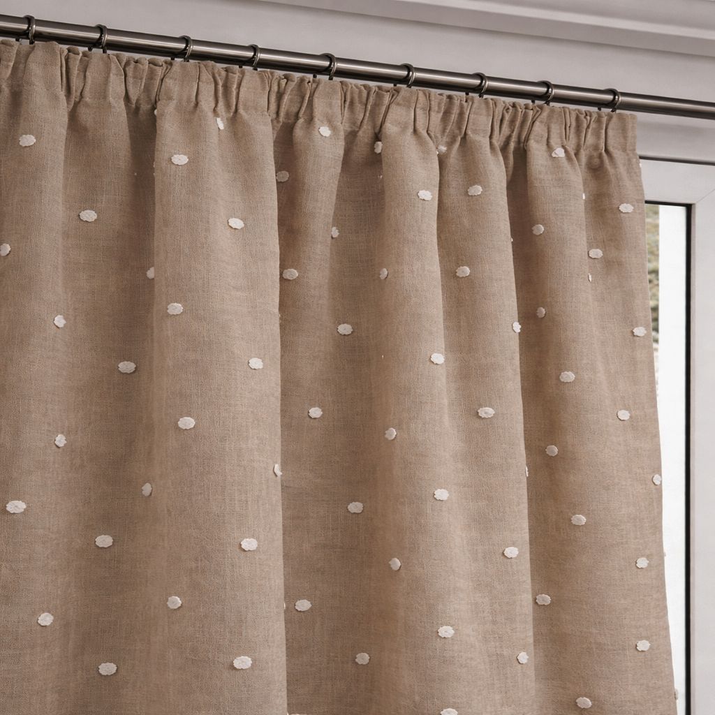Κουρτίνα με Τρέσα Γάζα-Πον Πον 270Χ280 εκ. 0915-1 Μπεζ